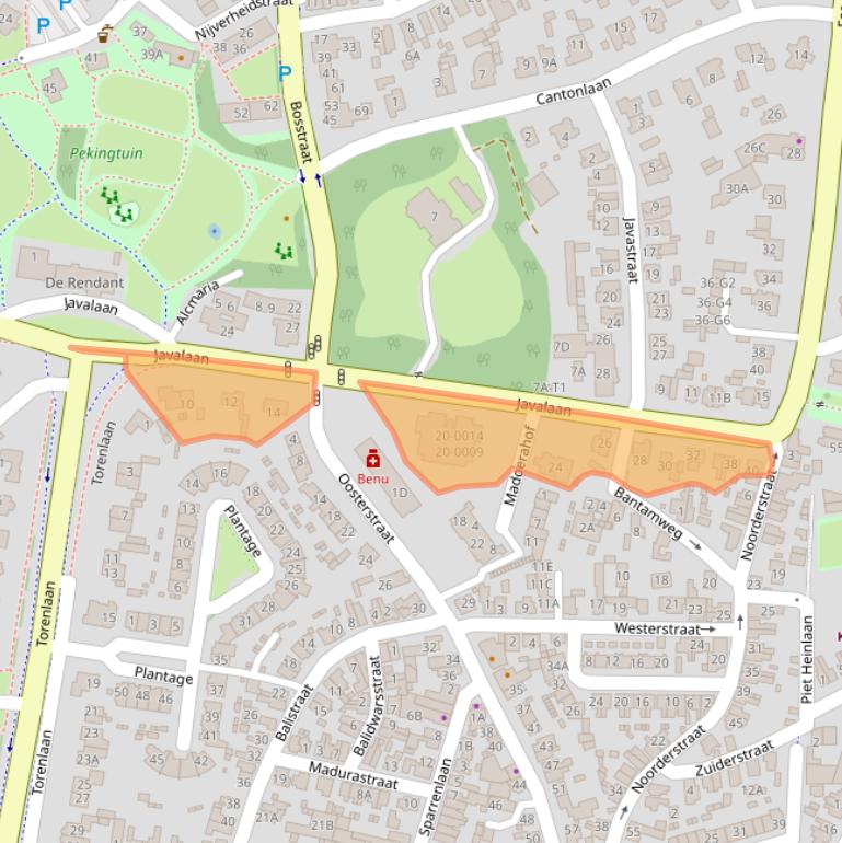 Kaart van postcodegebied 3742CP.