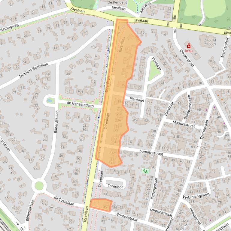 Kaart van postcodegebied 3742CR.