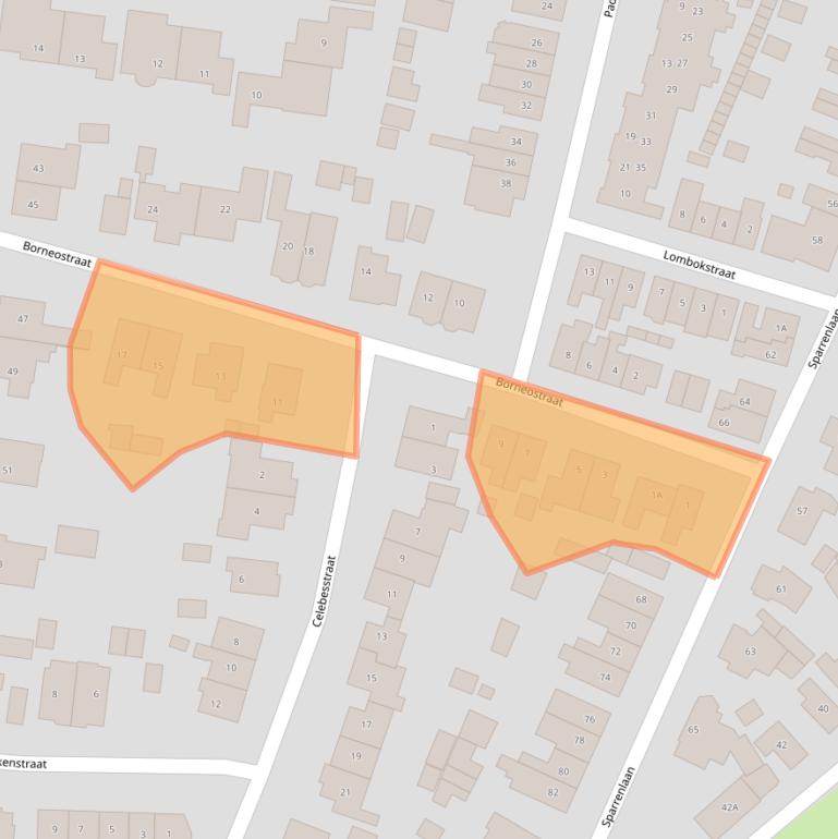 Kaart van postcodegebied 3742DA.