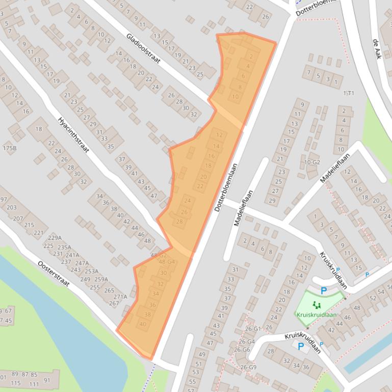 Kaart van postcodegebied 3742EE.