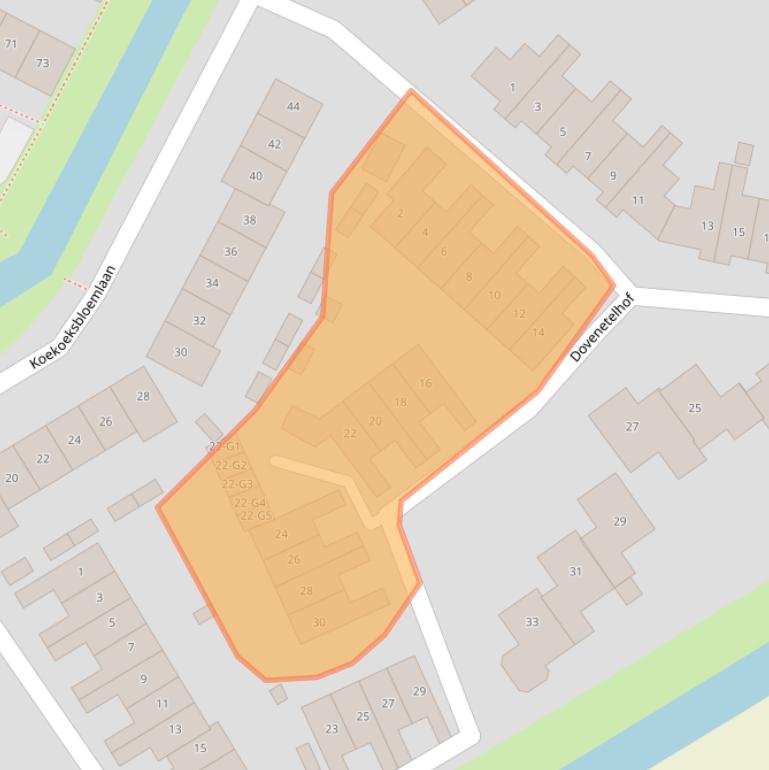 Kaart van postcodegebied 3742EH.