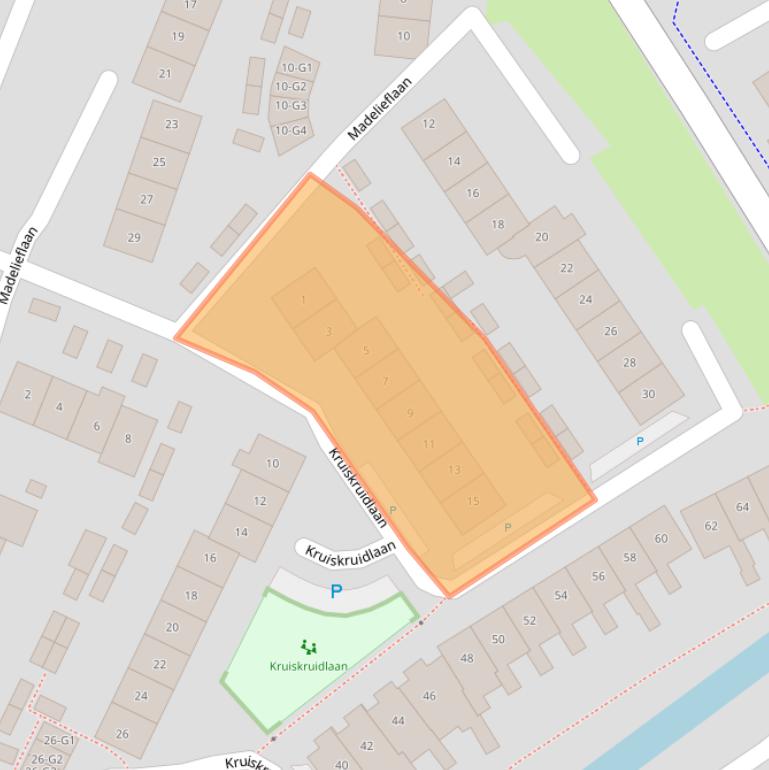 Kaart van postcodegebied 3742EL.