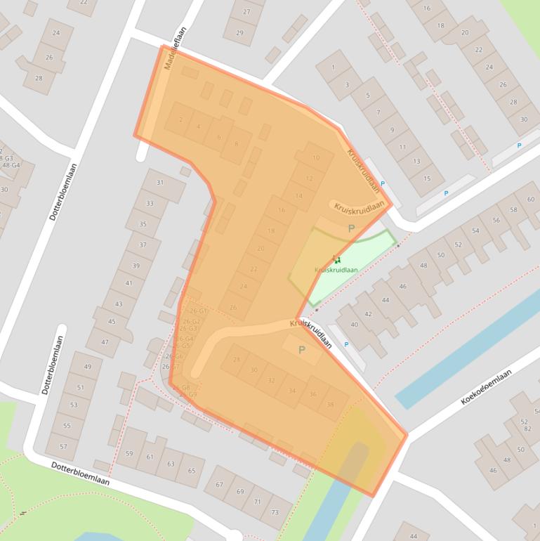 Kaart van postcodegebied 3742EM.