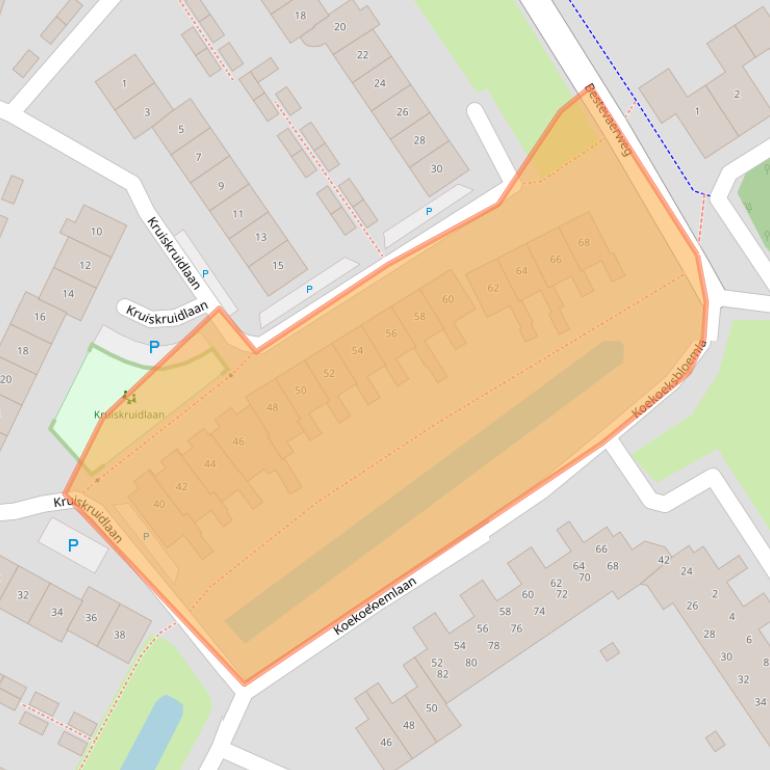 Kaart van postcodegebied 3742EN.