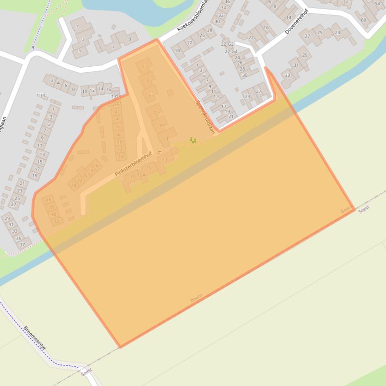 Kaart van postcodegebied 3742ES.