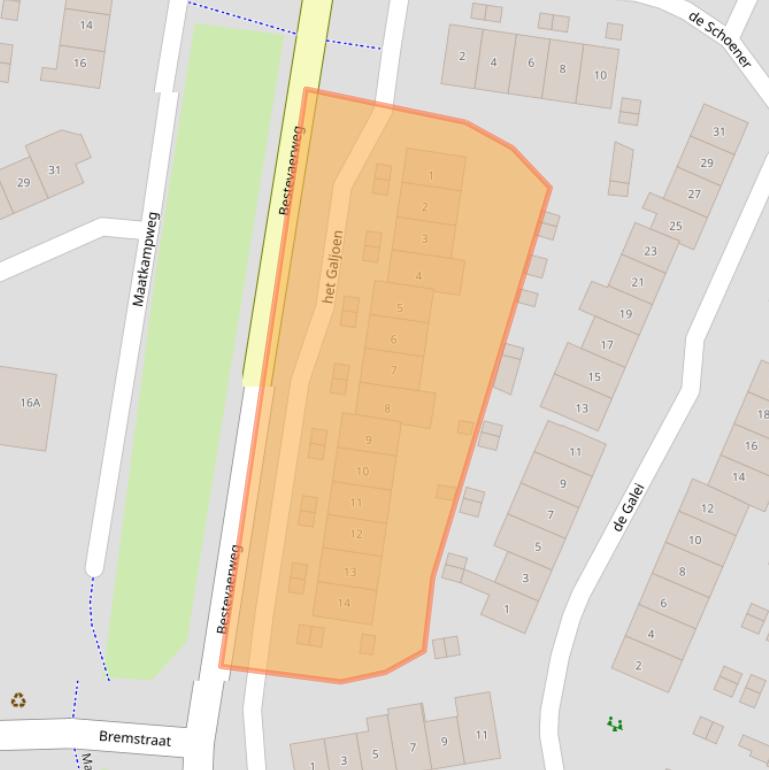 Kaart van postcodegebied 3742HA.