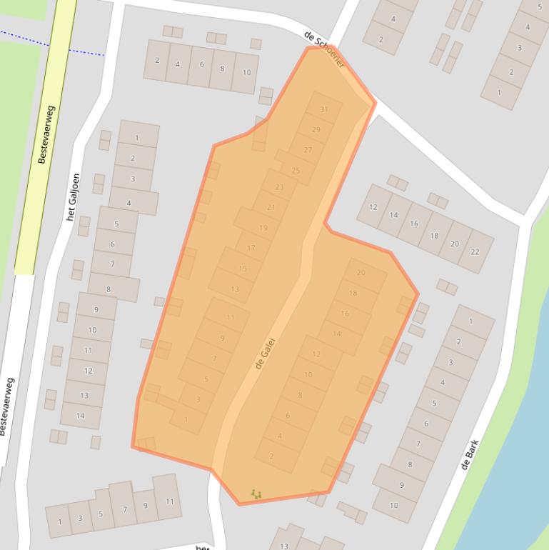 Kaart van postcodegebied 3742HE.