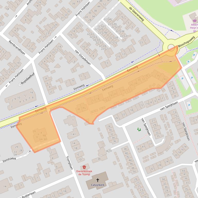 Kaart van postcodegebied 3742LB.