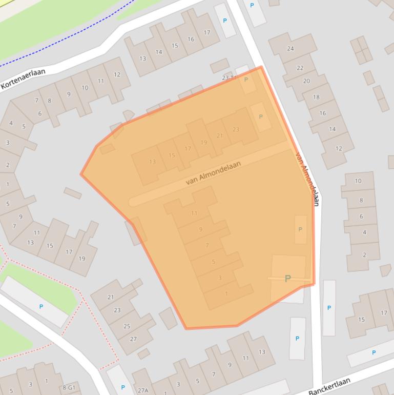 Kaart van postcodegebied 3742MD.