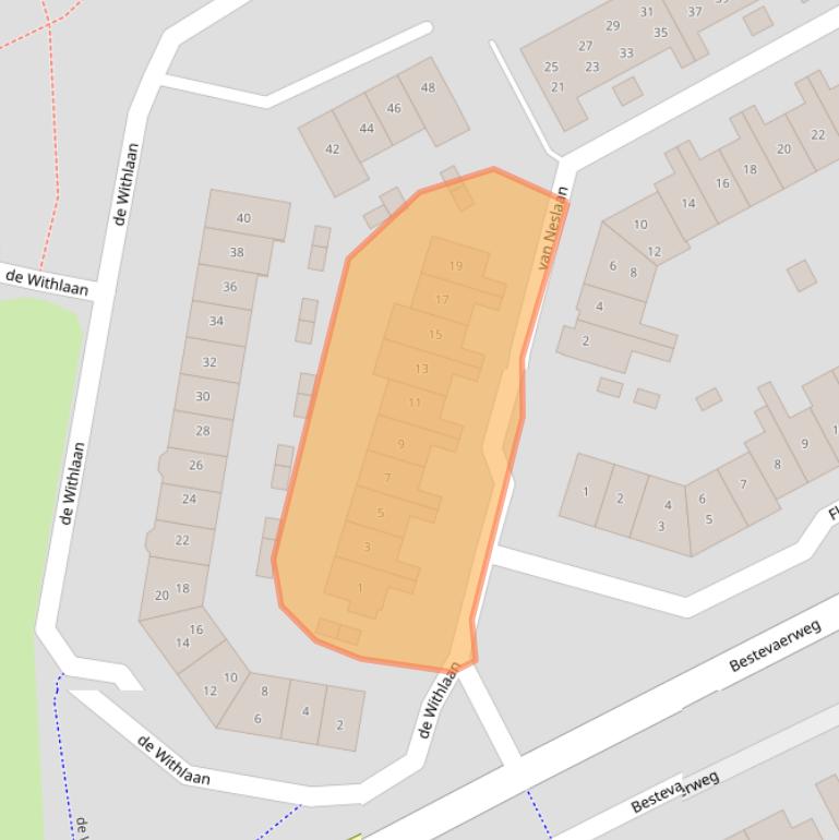 Kaart van postcodegebied 3742MN.