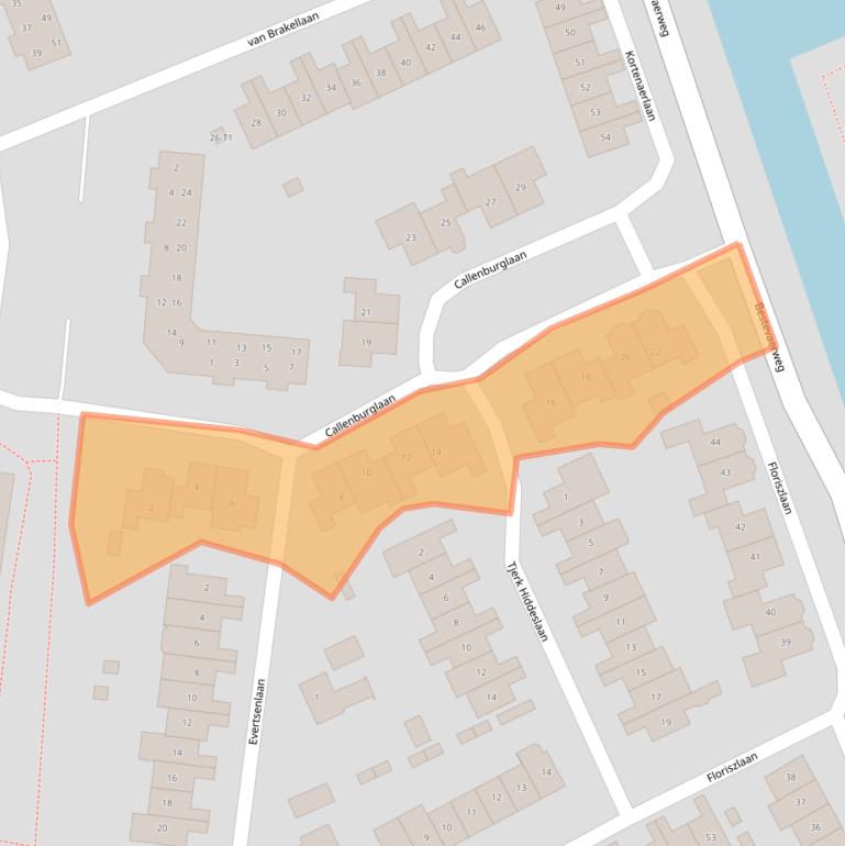 Kaart van postcodegebied 3742MV.