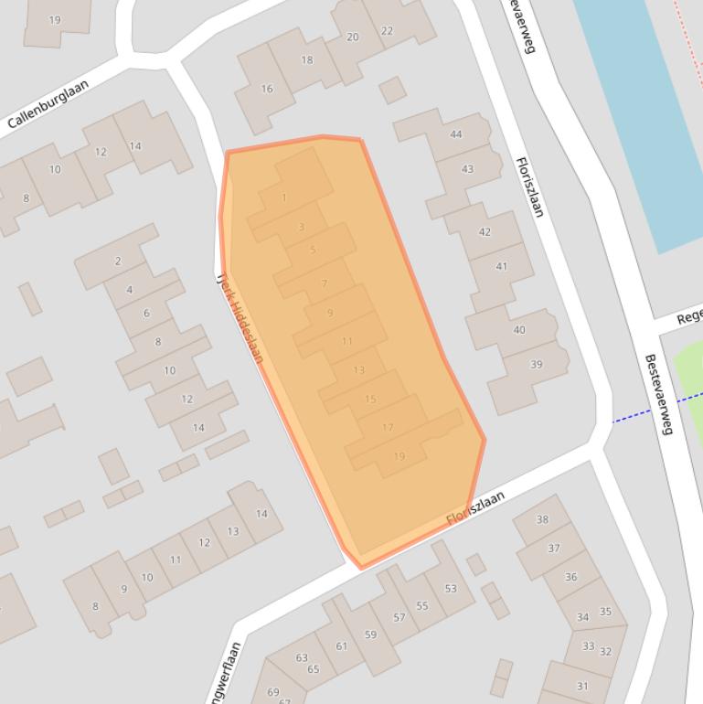 Kaart van postcodegebied 3742NC.