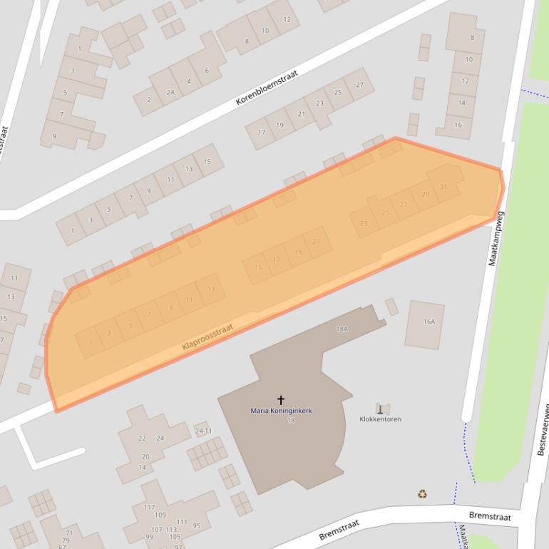 Kaart van postcodegebied 3742RA.