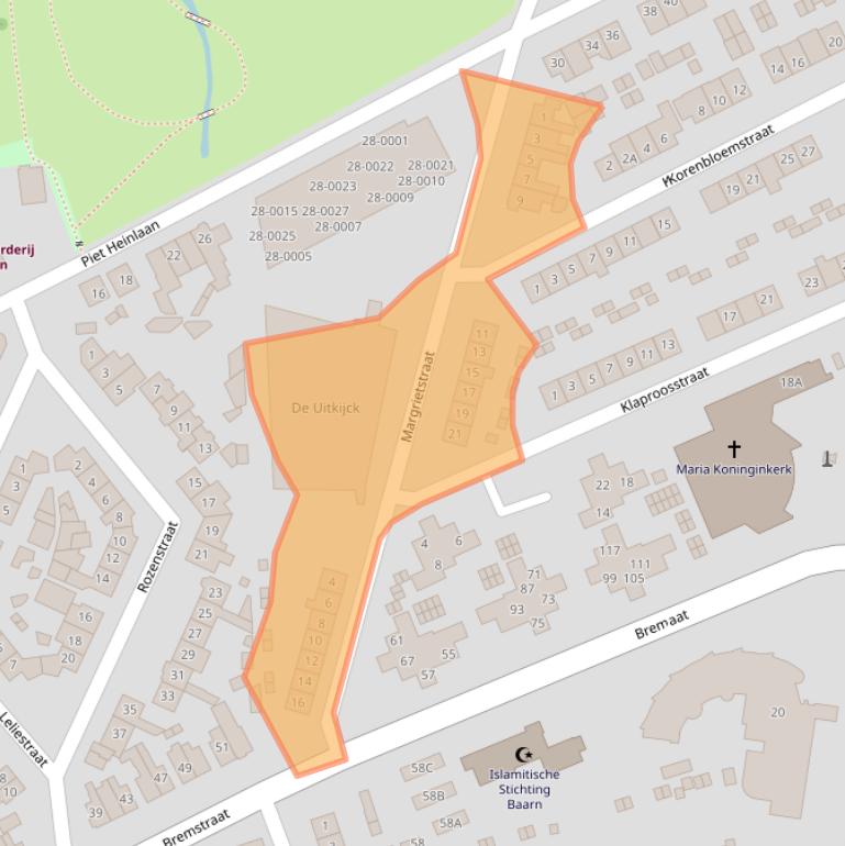 Kaart van postcodegebied 3742RC.