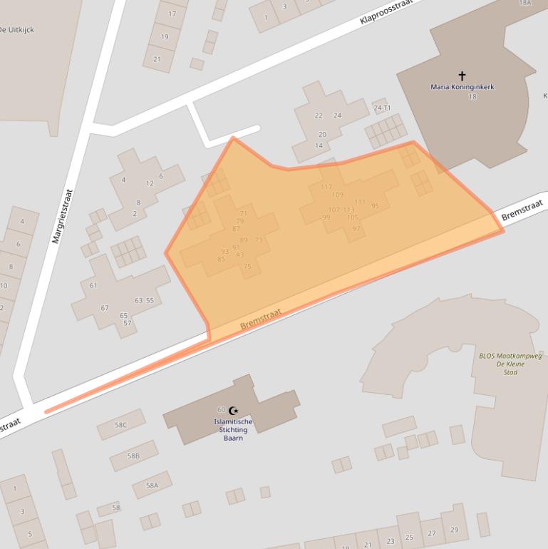 Kaart van postcodegebied 3742RG.