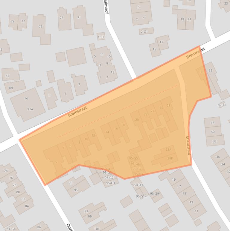 Kaart van postcodegebied 3742RH.