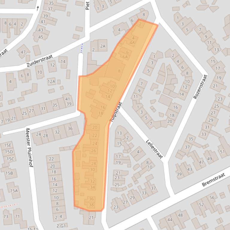 Kaart van postcodegebied 3742RP.