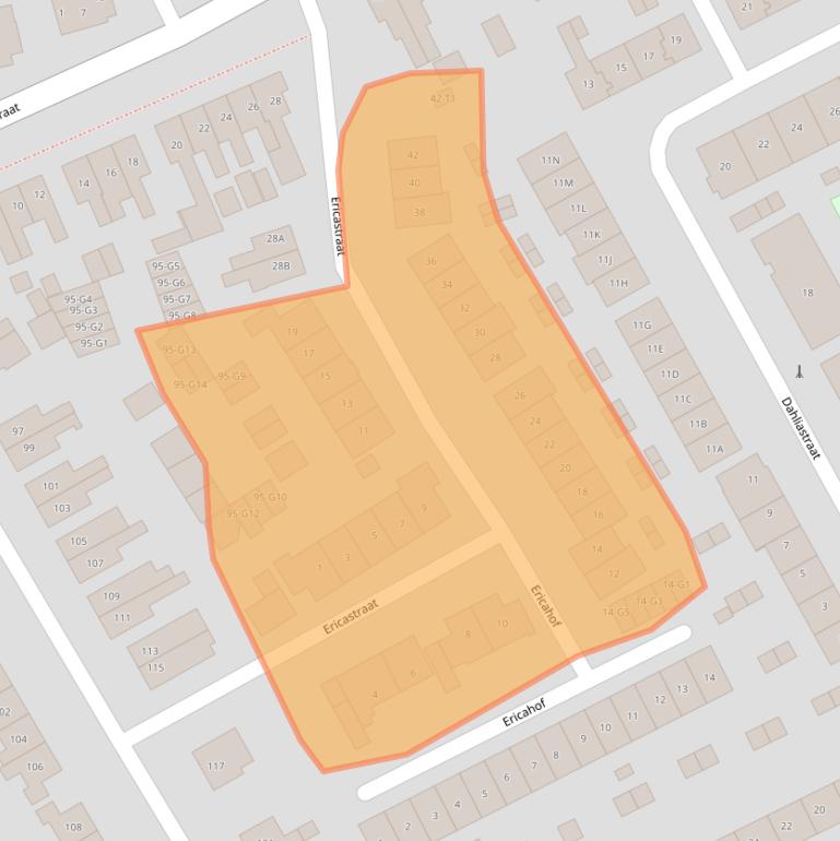 Kaart van postcodegebied 3742SG.