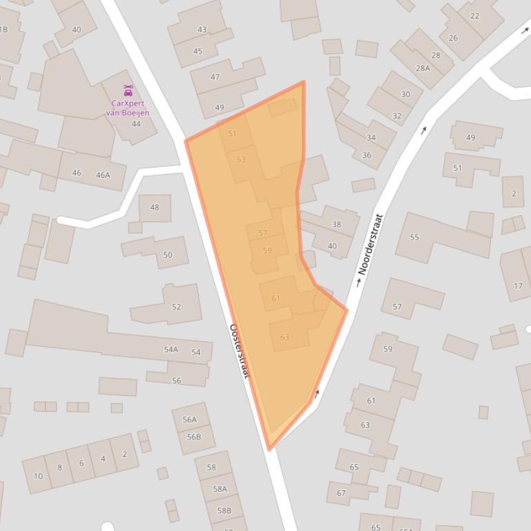 Kaart van postcodegebied 3742SL.