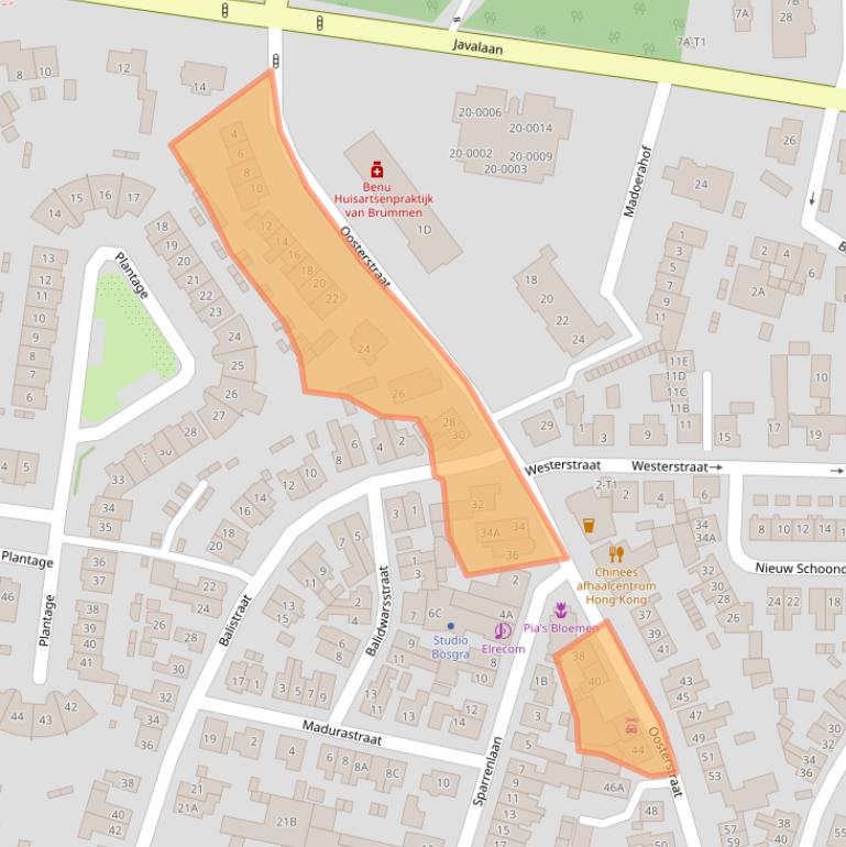 Kaart van postcodegebied 3742SV.