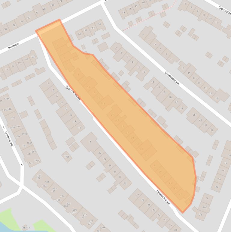 Kaart van postcodegebied 3742TA.