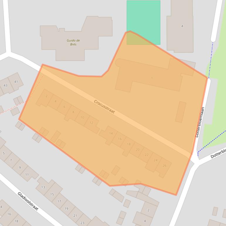 Kaart van postcodegebied 3742TE.