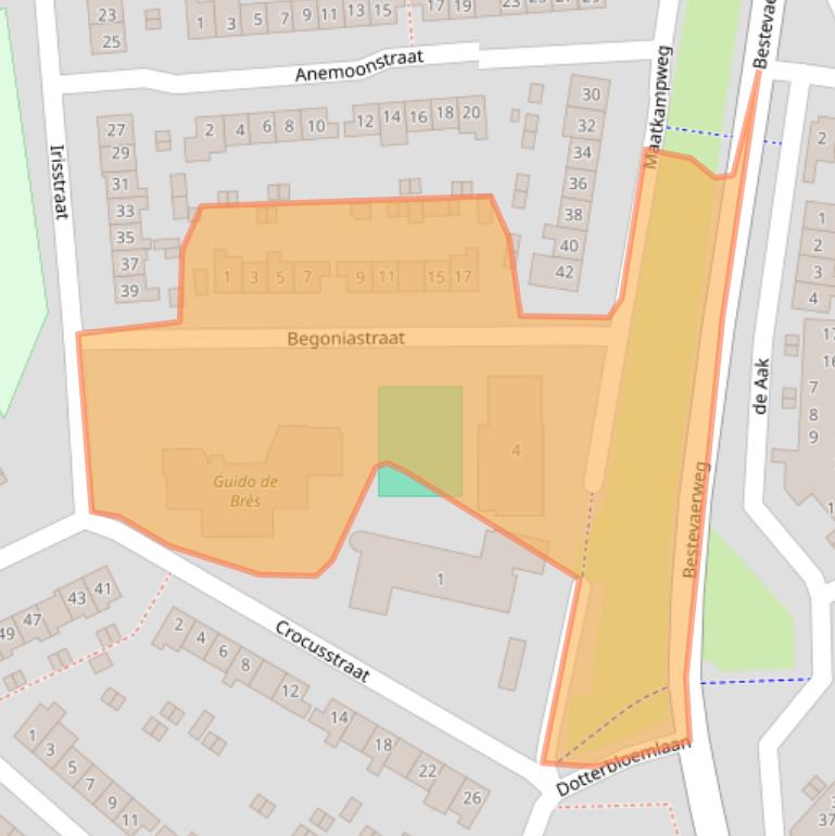 Kaart van postcodegebied 3742TG.
