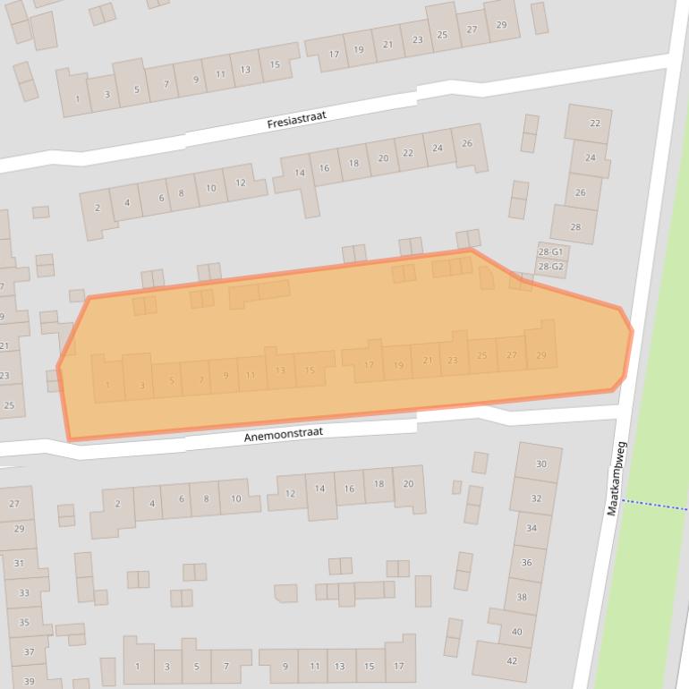 Kaart van postcodegebied 3742TH.