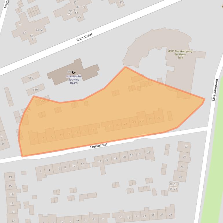 Kaart van postcodegebied 3742TK.