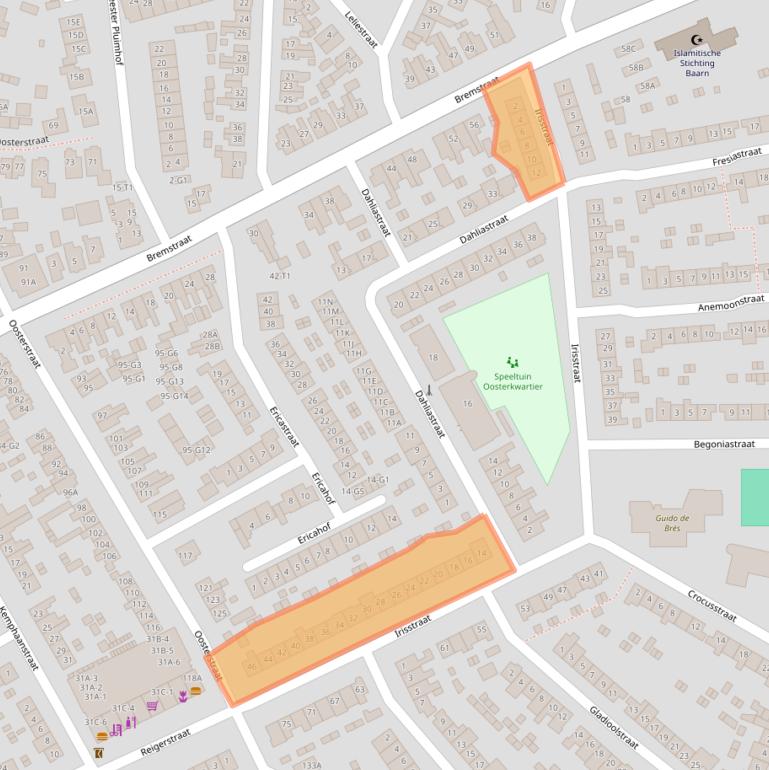 Kaart van postcodegebied 3742TP.