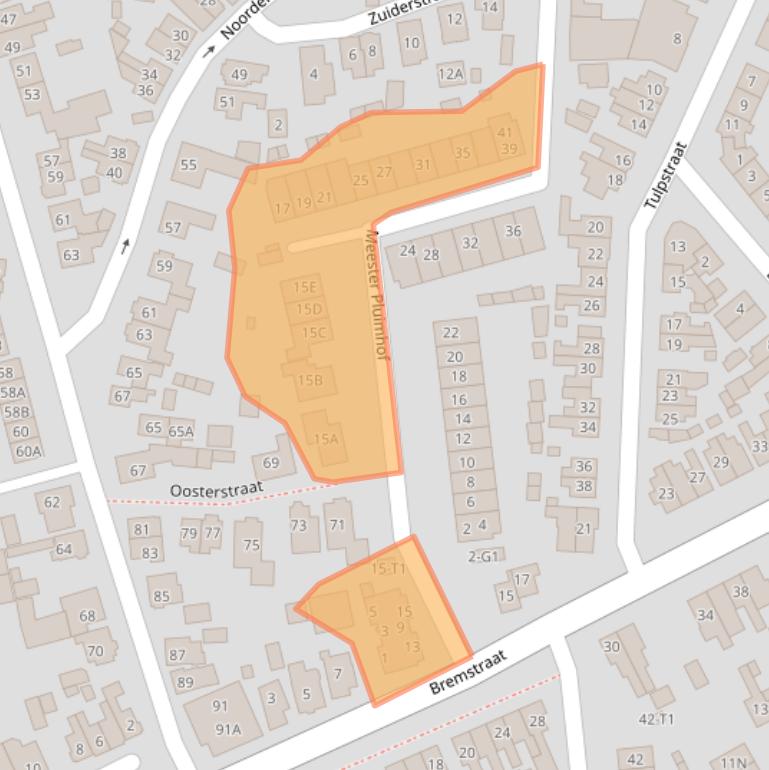 Kaart van postcodegebied 3742TS.