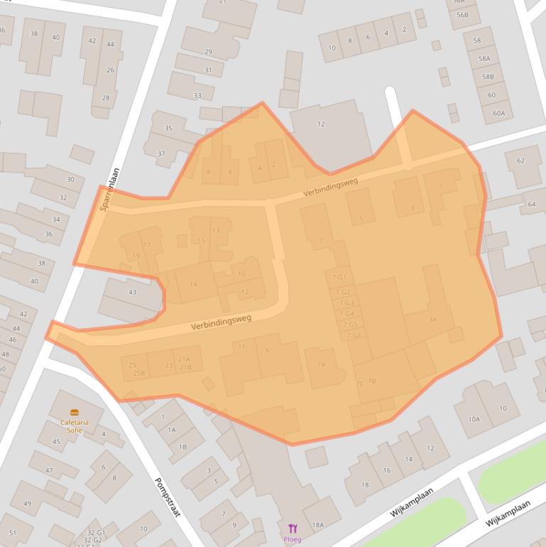 Kaart van postcodegebied 3742WK.