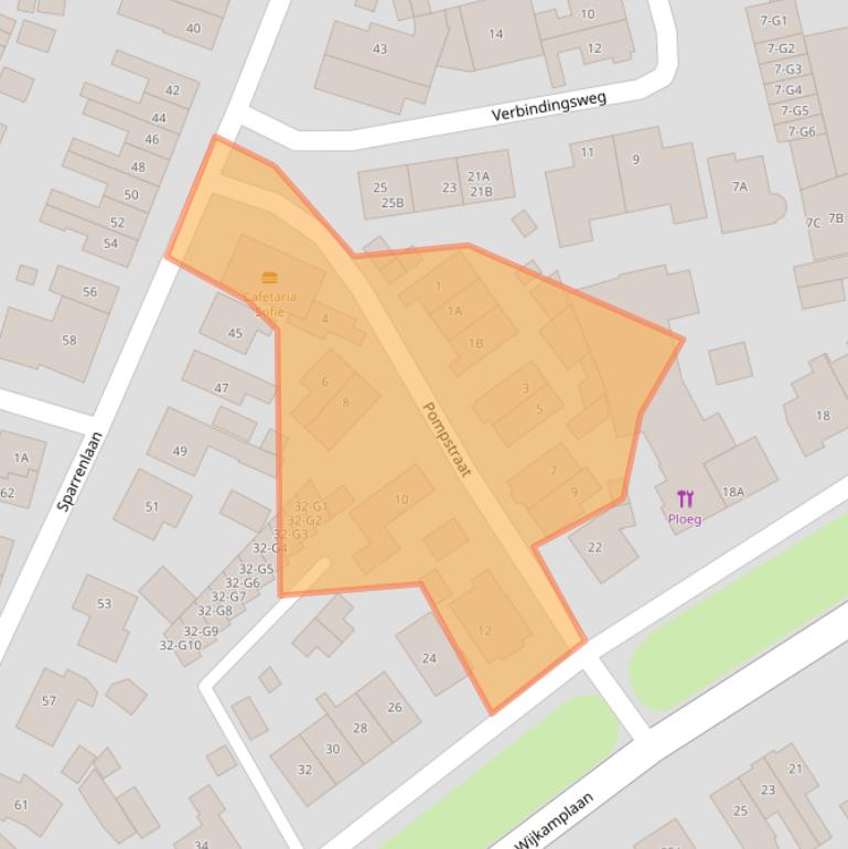 Kaart van postcodegebied 3742WL.