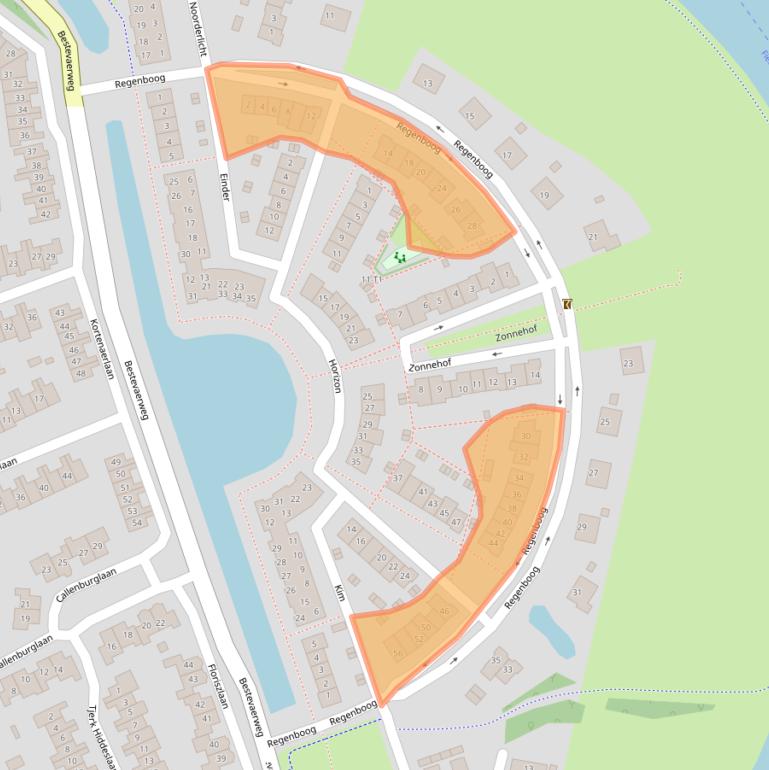 Kaart van postcodegebied 3742ZB.