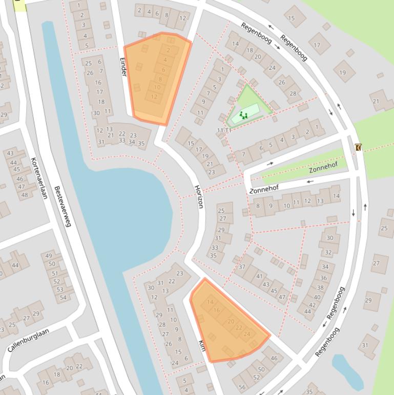 Kaart van postcodegebied 3742ZE.