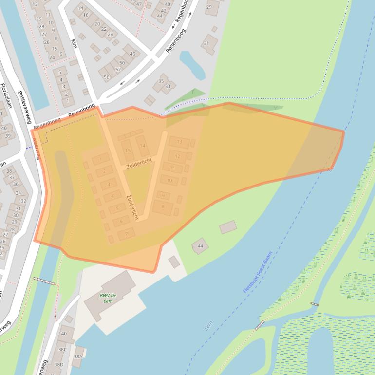 Kaart van postcodegebied 3742ZK.