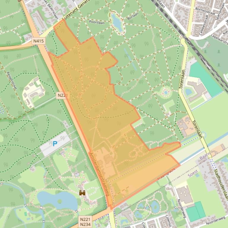 Kaart van postcodegebied 3743AB.