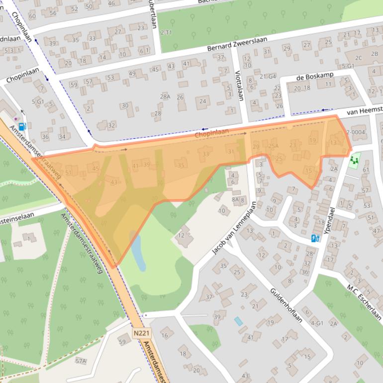 Kaart van postcodegebied 3743AJ.