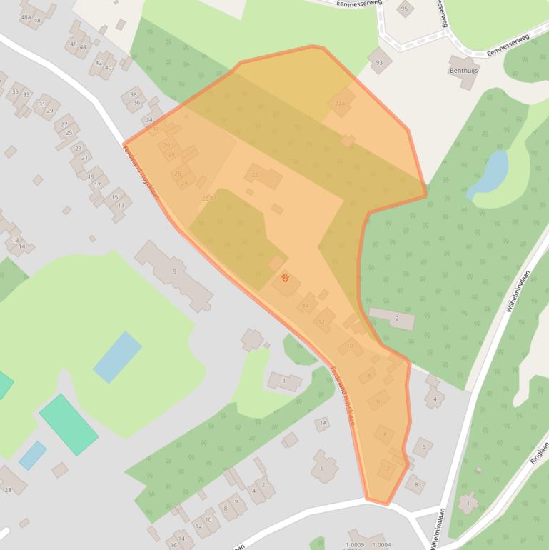 Kaart van postcodegebied 3743AM.