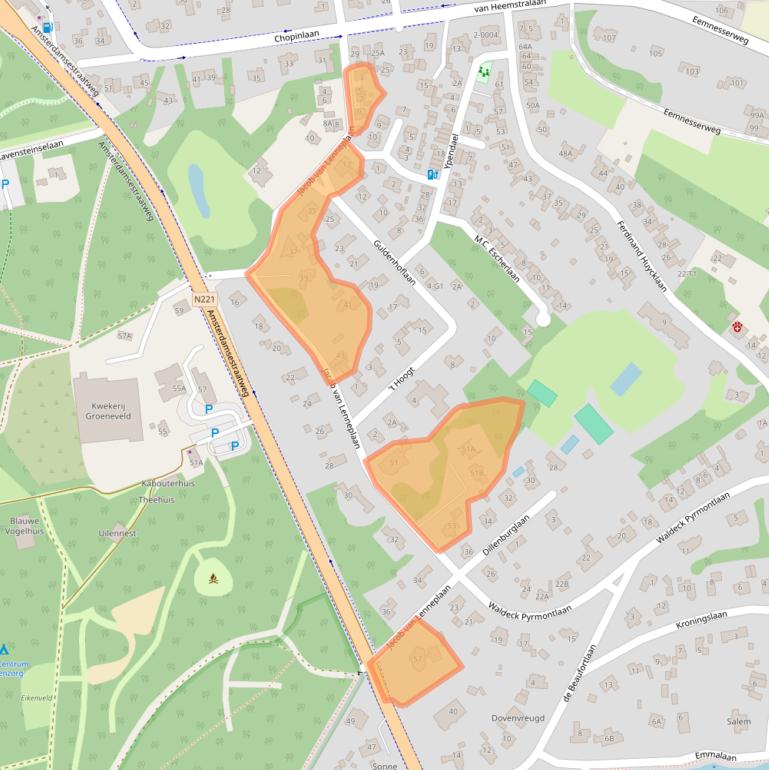 Kaart van postcodegebied 3743AP.