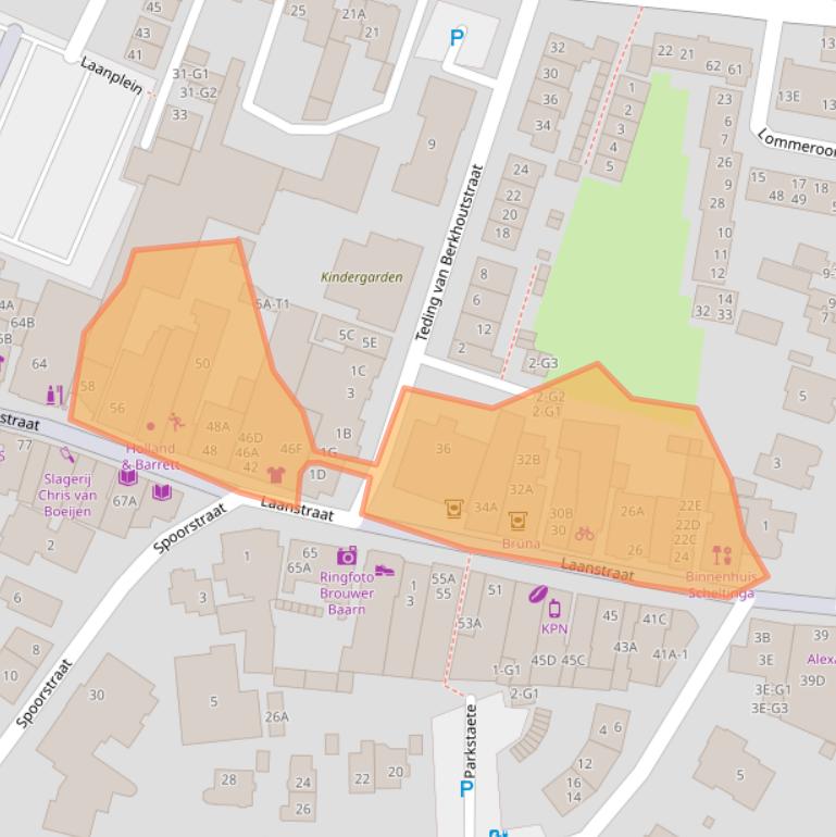 Kaart van postcodegebied 3743BG.