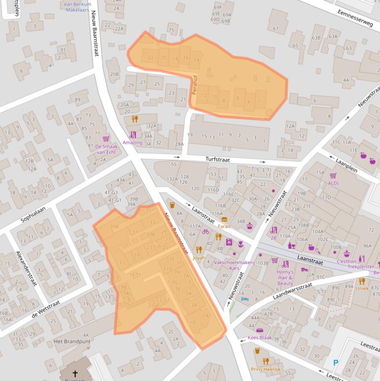 Kaart van postcodegebied 3743BN.