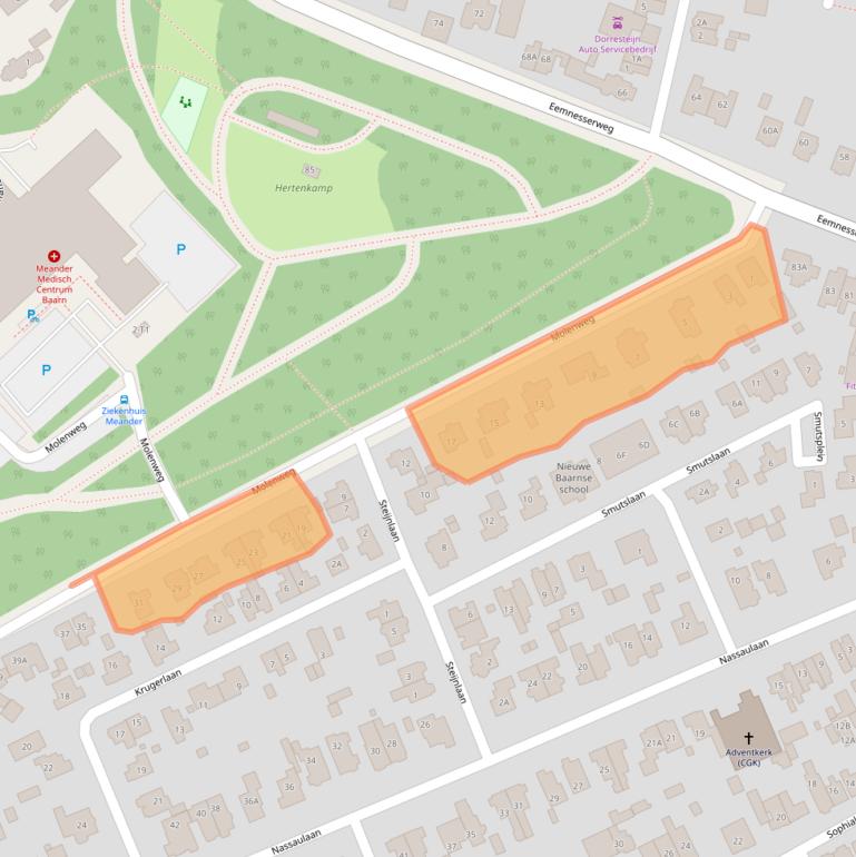 Kaart van postcodegebied 3743CK.