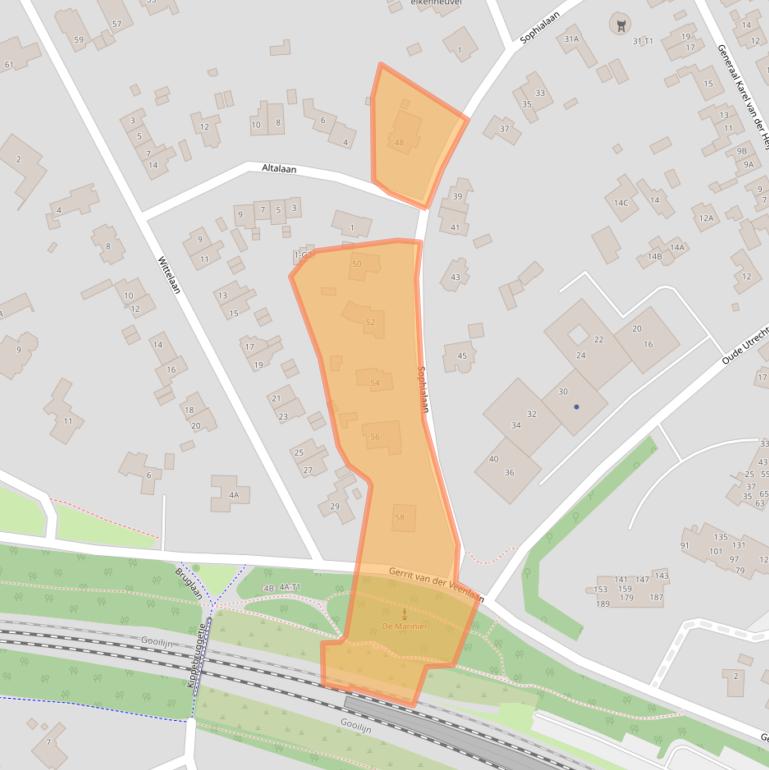 Kaart van postcodegebied 3743CX.