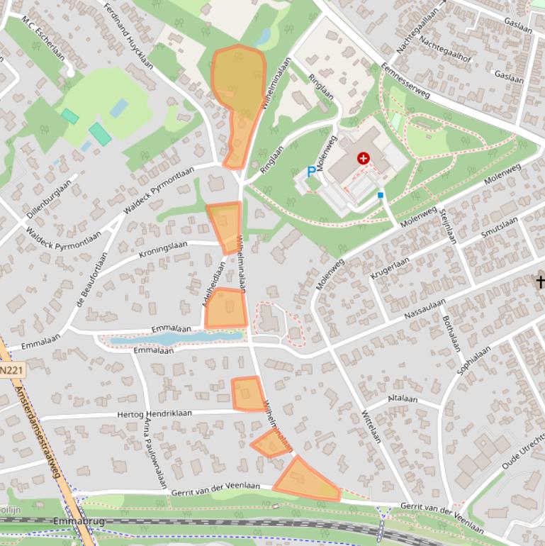 Kaart van postcodegebied 3743DC.