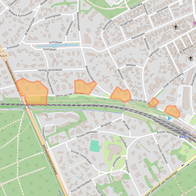 Kaart van postcodegebied 3743DN.