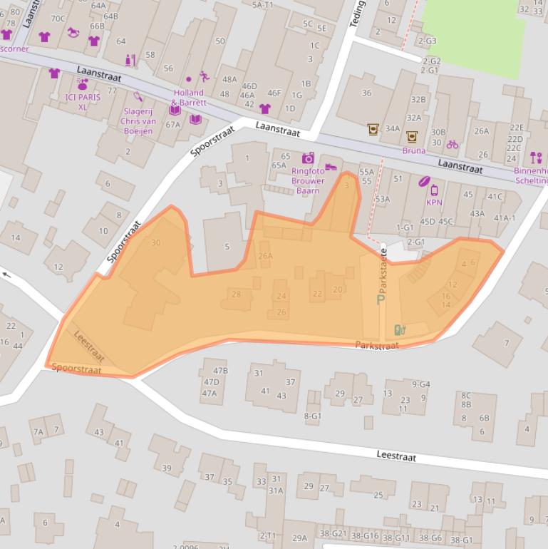 Kaart van postcodegebied 3743EE.