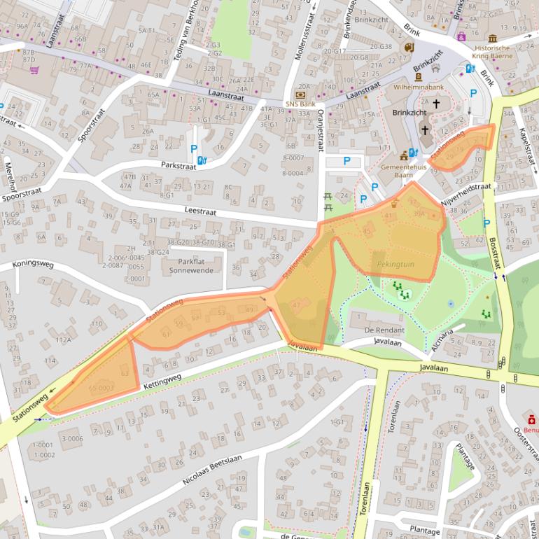 Kaart van postcodegebied 3743EM.