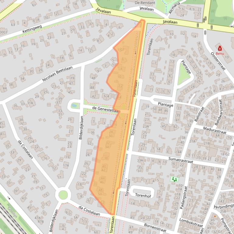 Kaart van postcodegebied 3743HH.