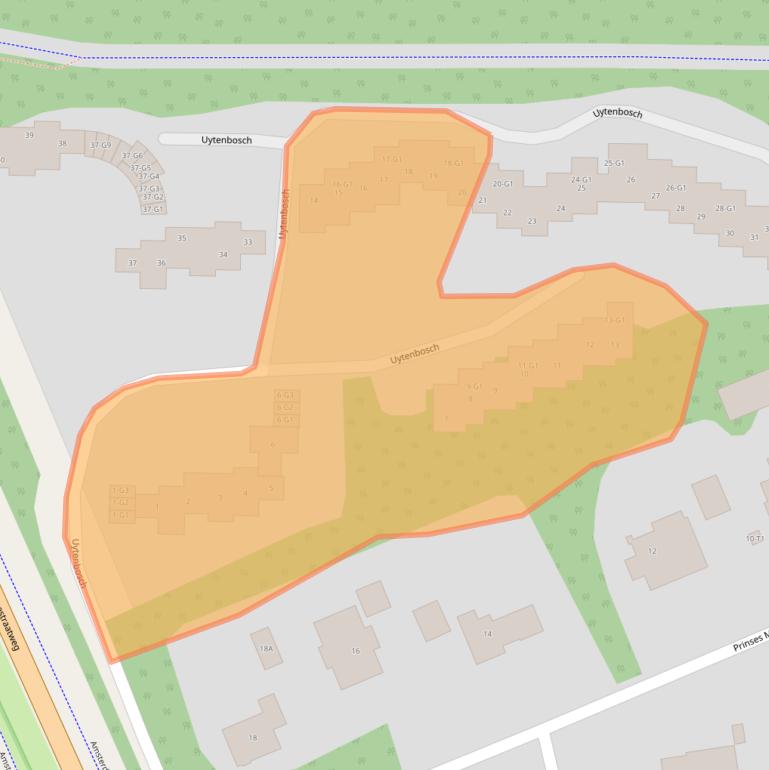 Kaart van postcodegebied 3743JC.